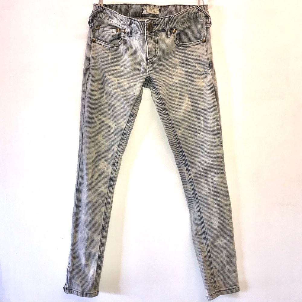 FREE PEOPLE Skinny Striped Jeans